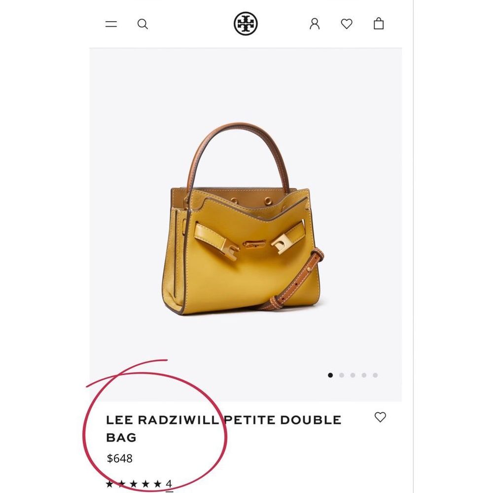 🚫SOLD ON VESTIAIRE🚫 NWT Tory Burch Lee Radziwill Petite Double Bag - Picture 4 of 17